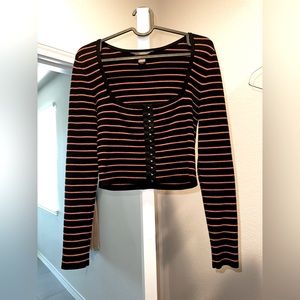 Sexy Long Sleeve Crop top by VS, size XS
